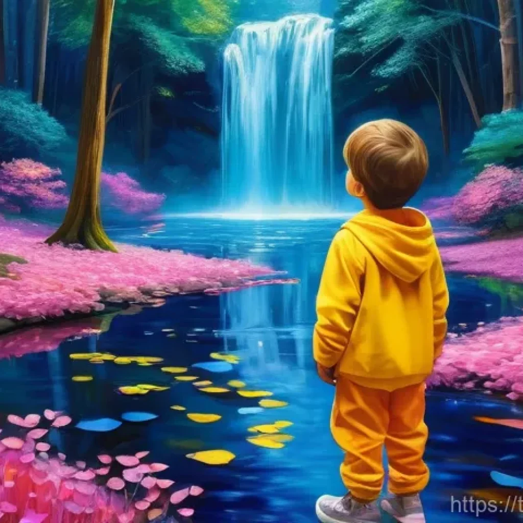 다감각 예술 경험 디자인의 성공 사례 분석 - **Prompt:** A curious young child, approximately 6 years old, wearing a bright yellow, long-sleeved ...