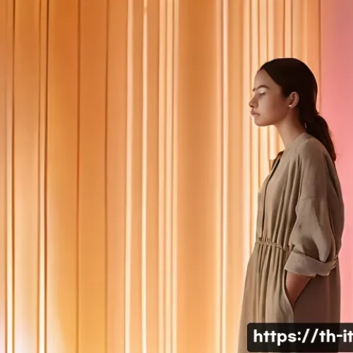 Home 29 다감각 예술 경험 디자인에서의 커뮤니케이션 기술 - **Prompt 1: Immersive Sensory Journey**
"A young adult, gender-neutral, stands quietly in an imm...